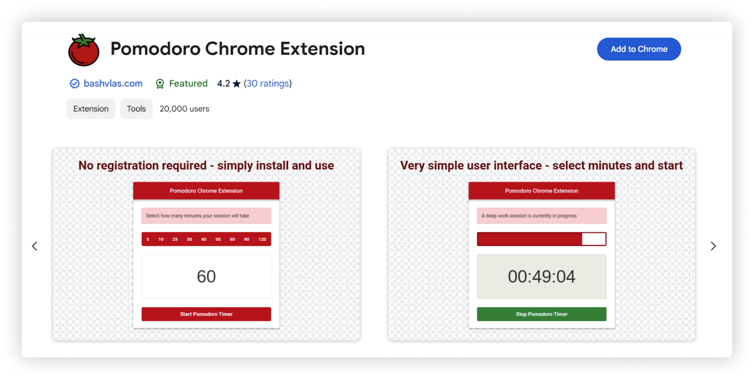 Pomodoro Chrome Extension