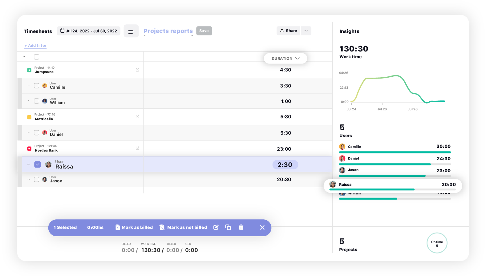 timesheets billing software